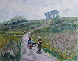 Original Fine Art Oil Painting of the National Trust Penshaw Monument, Tyne and Wear