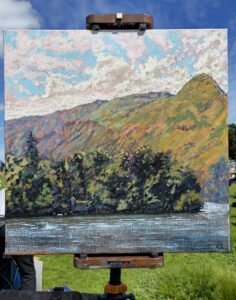 An original oil painting from Landscape artist of the year, on location in Keswick, Lake District