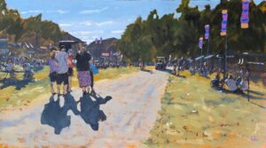 Kendal Calling, original oil painting on panel, painted on location